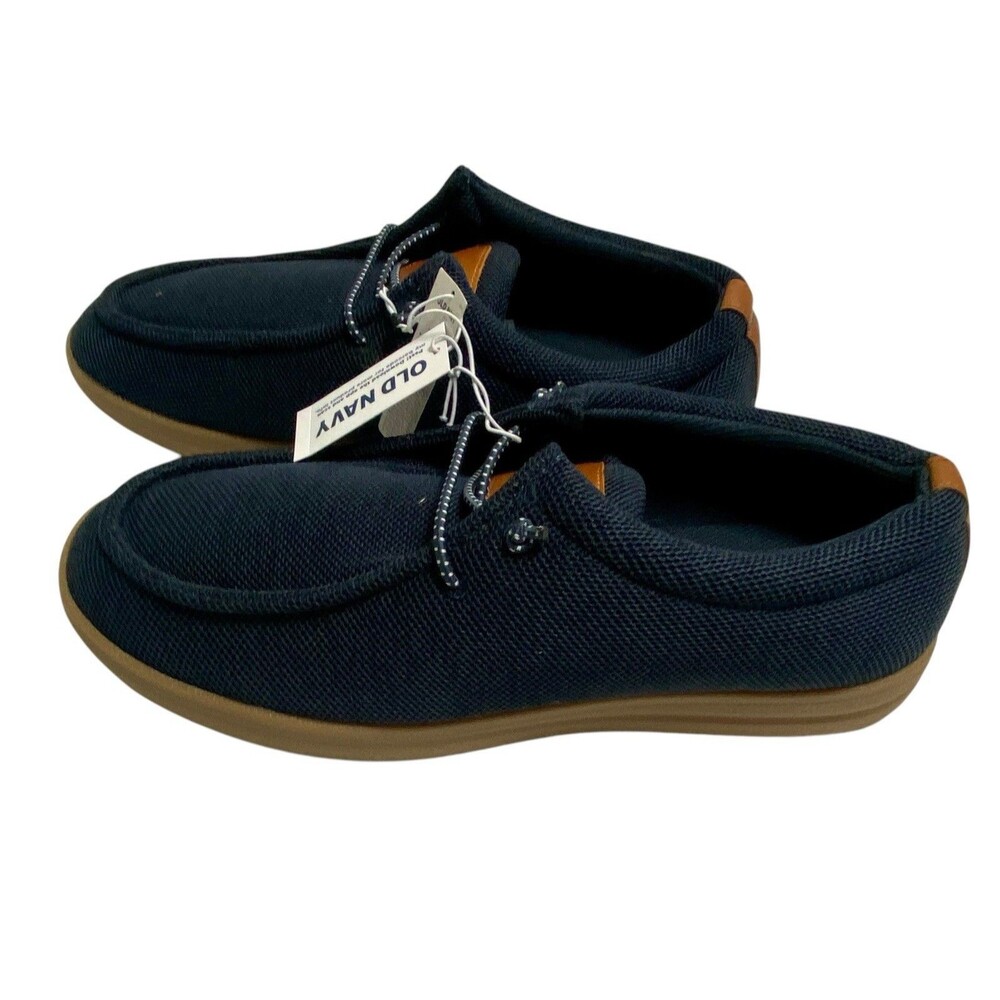 Old Navy Mens Slip-On Shoes Knit Deck Loafers 9 Comfort Casual Navy Blue New